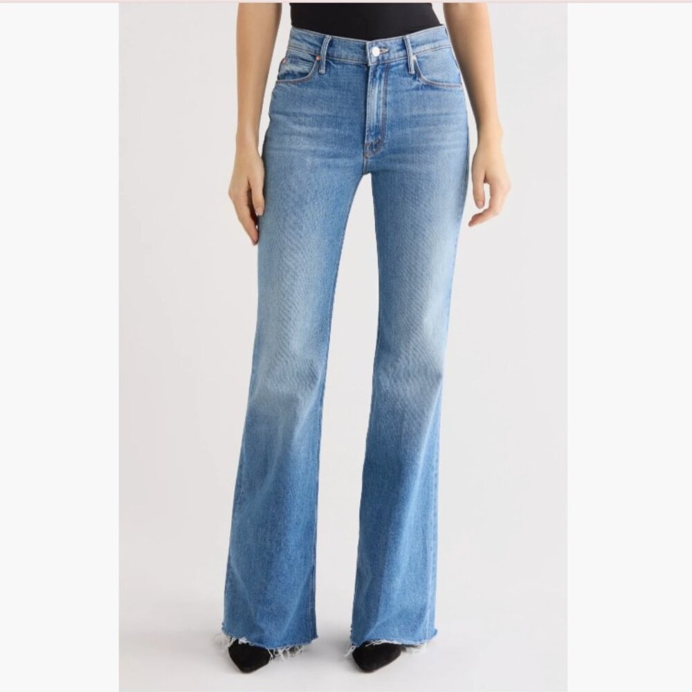 NWT MOTHER Jeans - The Doozy Fray Hem Flare Jeans